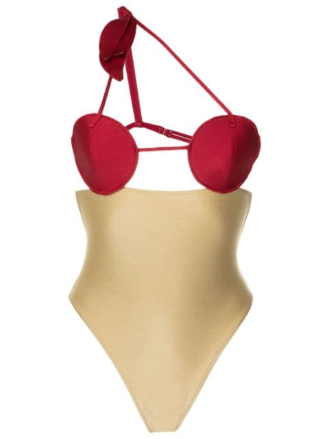 Adriana Degreas two-tone design swimsuit 