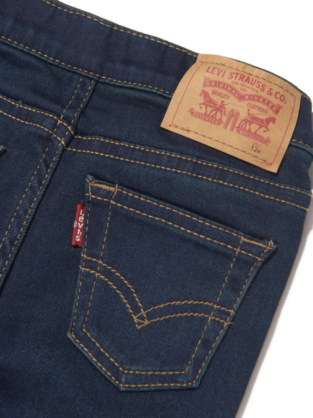 Levi's Kids Jeans met trekkoordtaille Blauw
