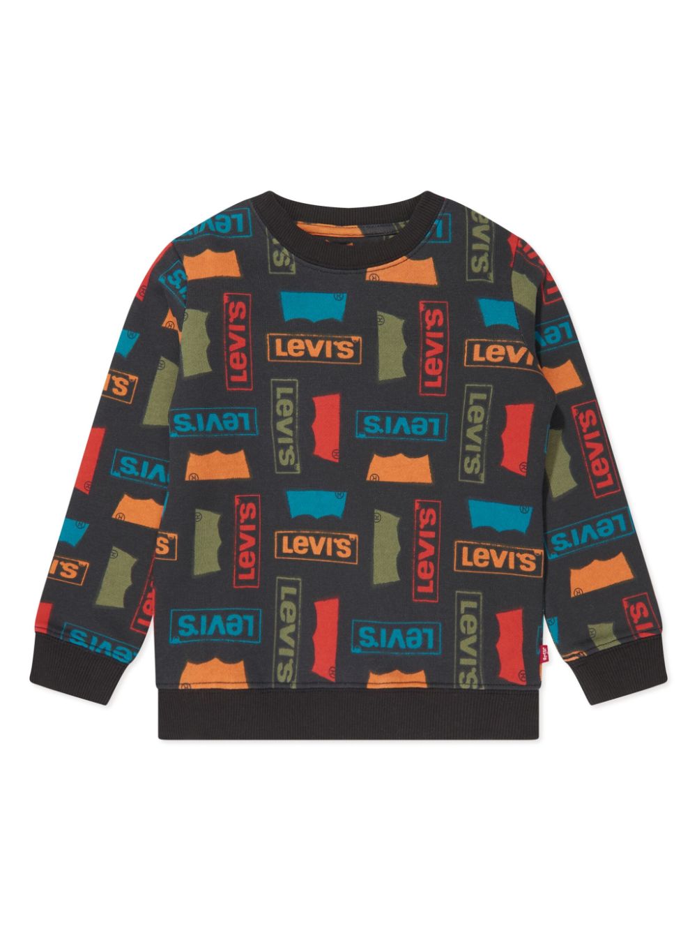 Levi's Kids logo-print crew-neck sweatshirt - Black