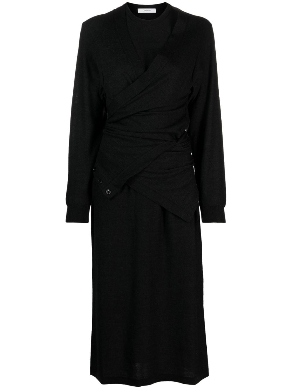 LEMAIRE Midi-jurk van wolmix Grijs