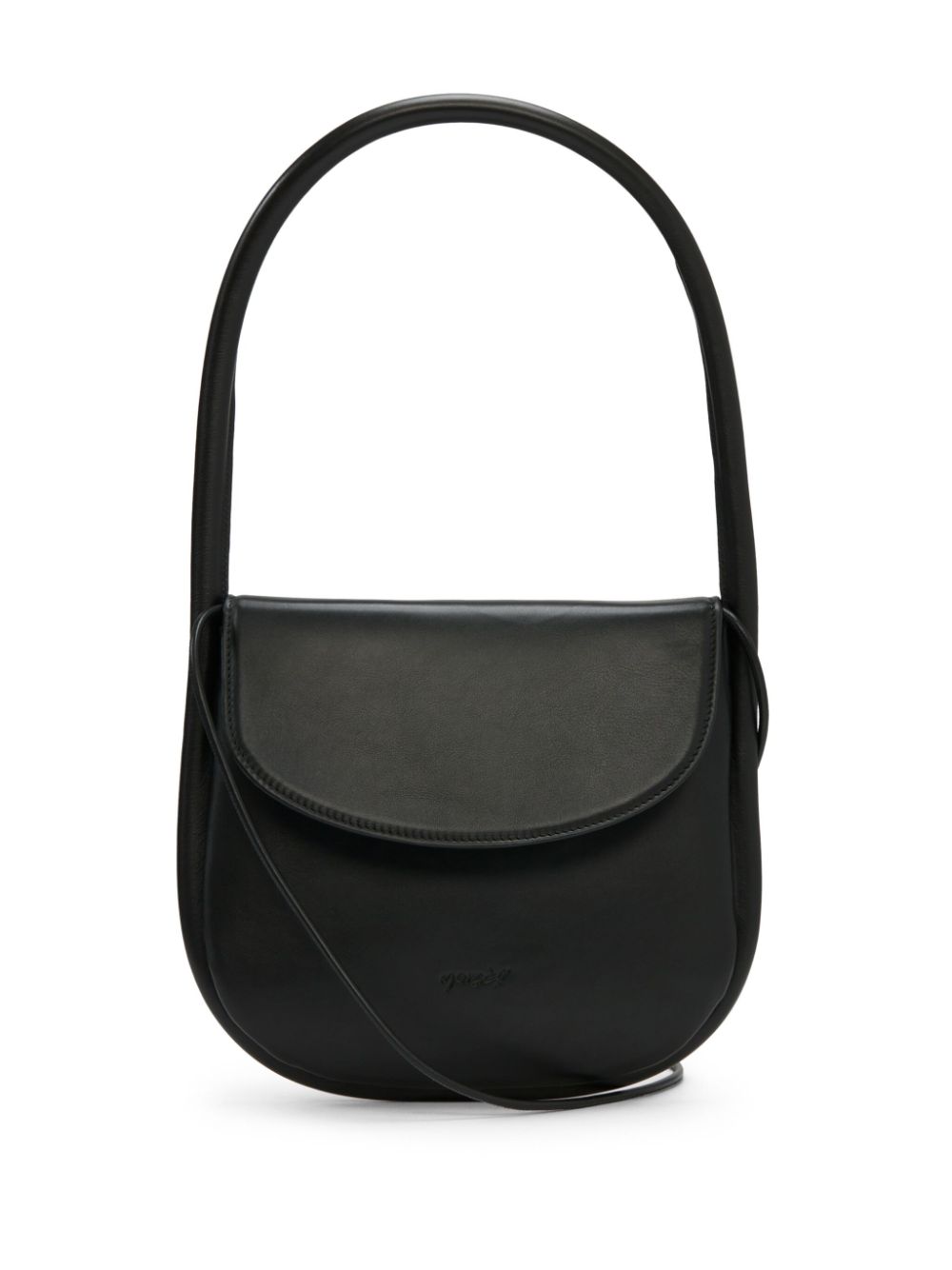 Shop Marsèll Mezzotonda Leather Shoulder Bag In Black