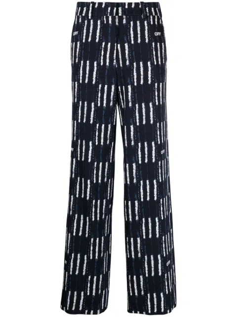 Off-White pantalon ample Shibori à imprimé graphique