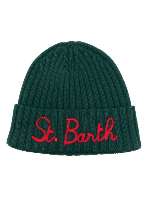 MC2 Saint Barth logo-embroidered ribbed-knit beanie