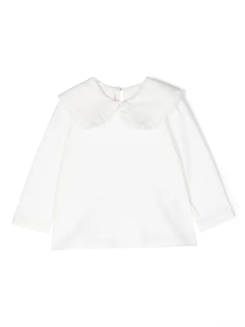 Zhoe & Tobiah Peter Pan-collar cotton blouse