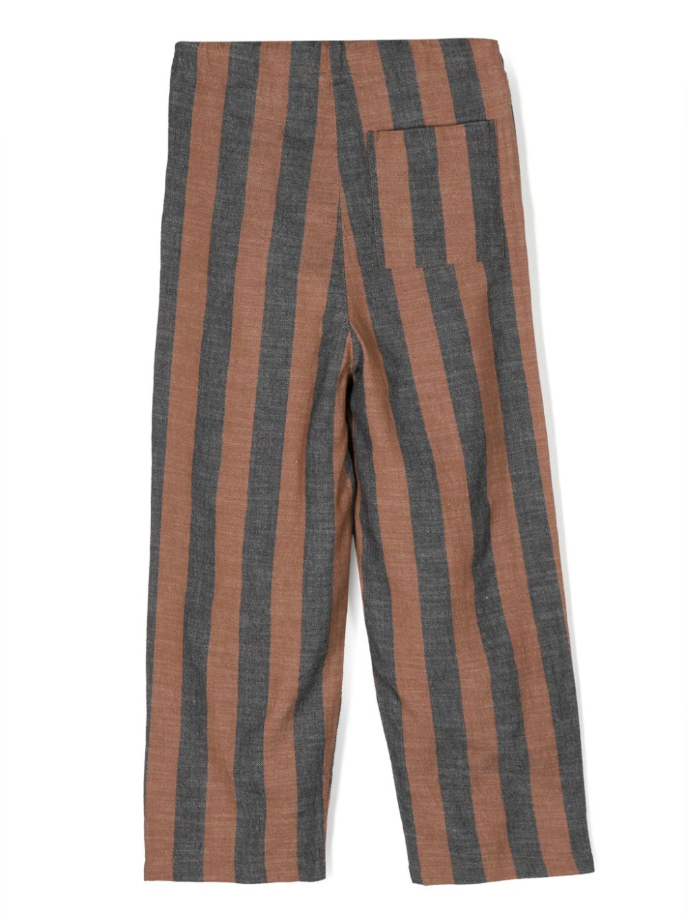 Shop Zhoe & Tobiah Wide-leg Striped Trousers In Grey