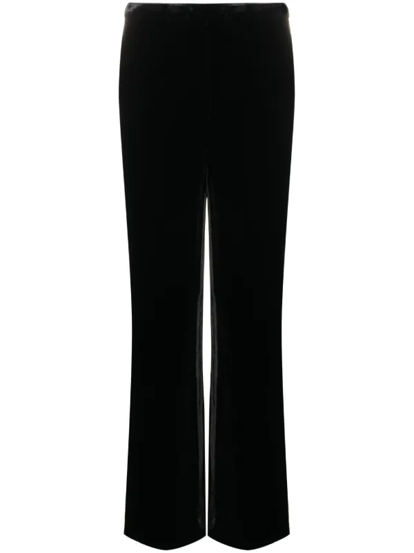 straight-leg Velvet Trousers Black FARFETCH IN