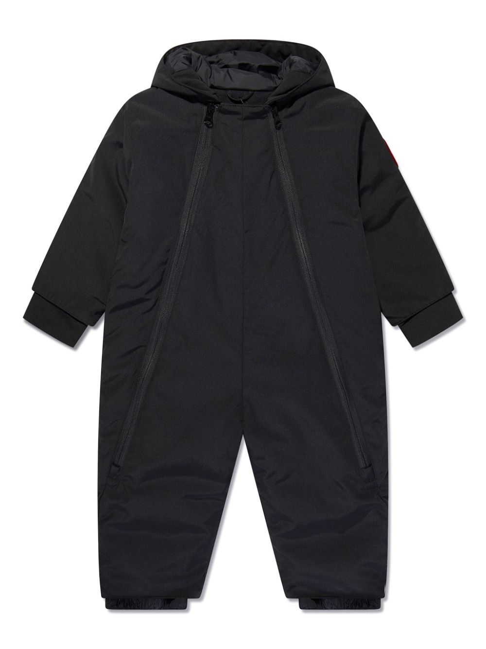 Shop Canada Goose Logo-patch Padded Snowsuit In Black