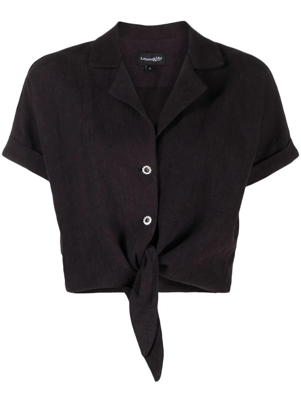 La Seine & Moi Marie ramie shirt – Black