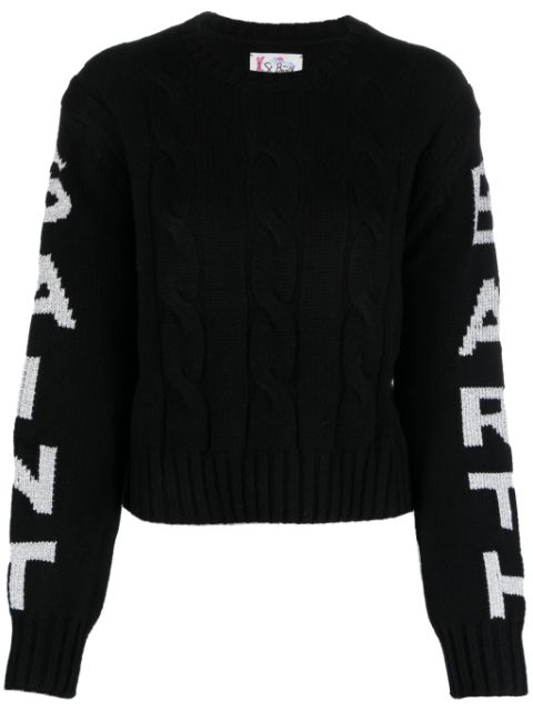 MC2 Saint Barth lurex-detail cable-knit jumper Women