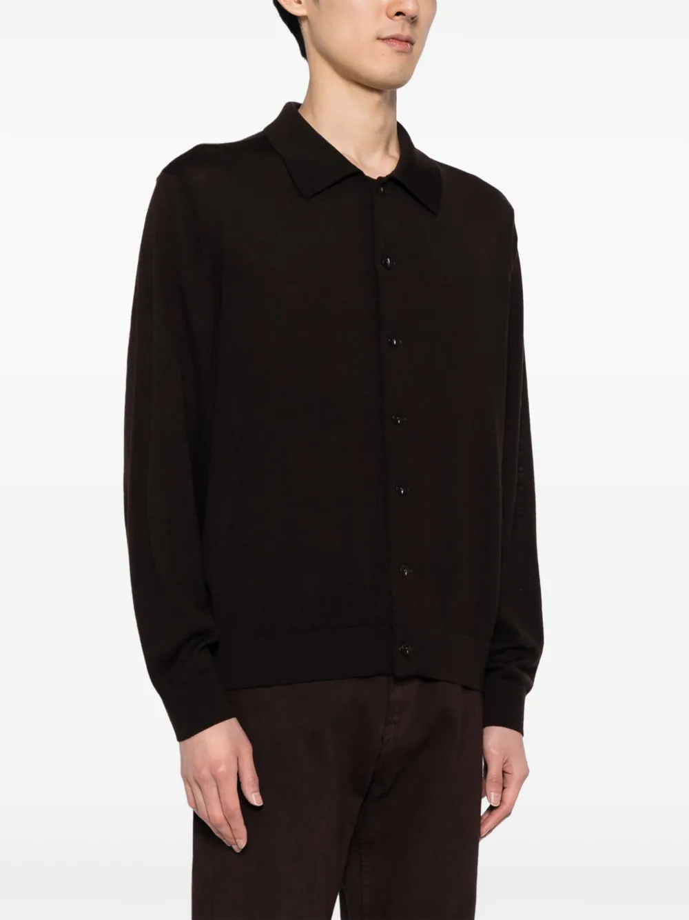Ymc You Must Create Rat Pack Merino-wool Cardigan In Brown