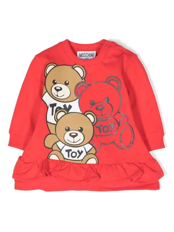 Moschino Kids Toy teddy bear Cotton Dress Farfetch