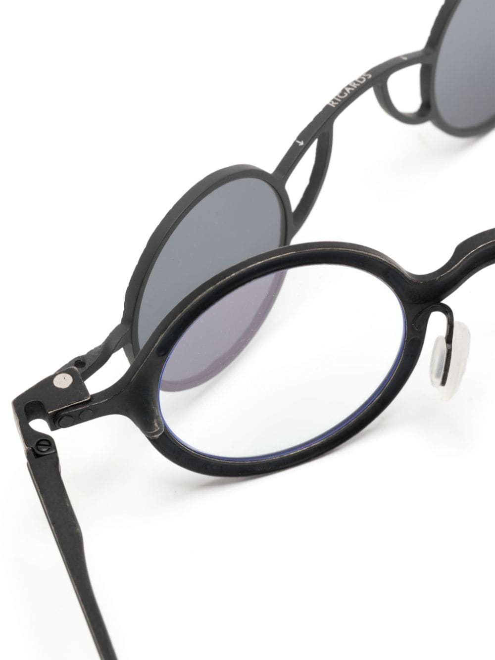 Shop Rigards Round-frame Tinted-lenses Sunglasses In Black