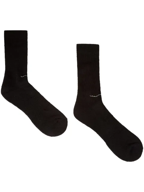 Random Identities logo-embroidered ribbed socks