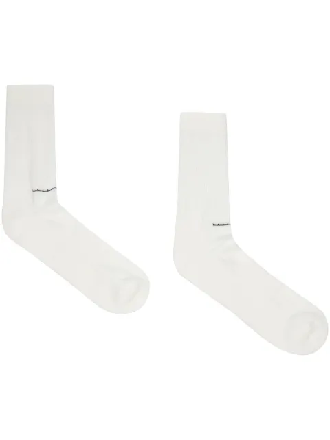 Random Identities logo-embroidered ribbed socks