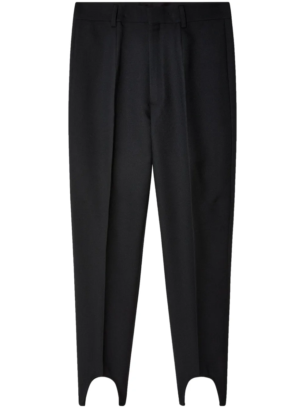 Random Identities Tapered Stirrup Trousers In Black