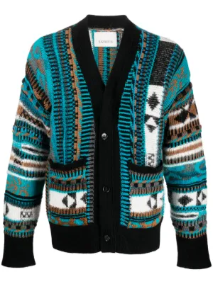 Laneus Cable Knit Robe Style Tie Up Cardigan, $520, farfetch.com