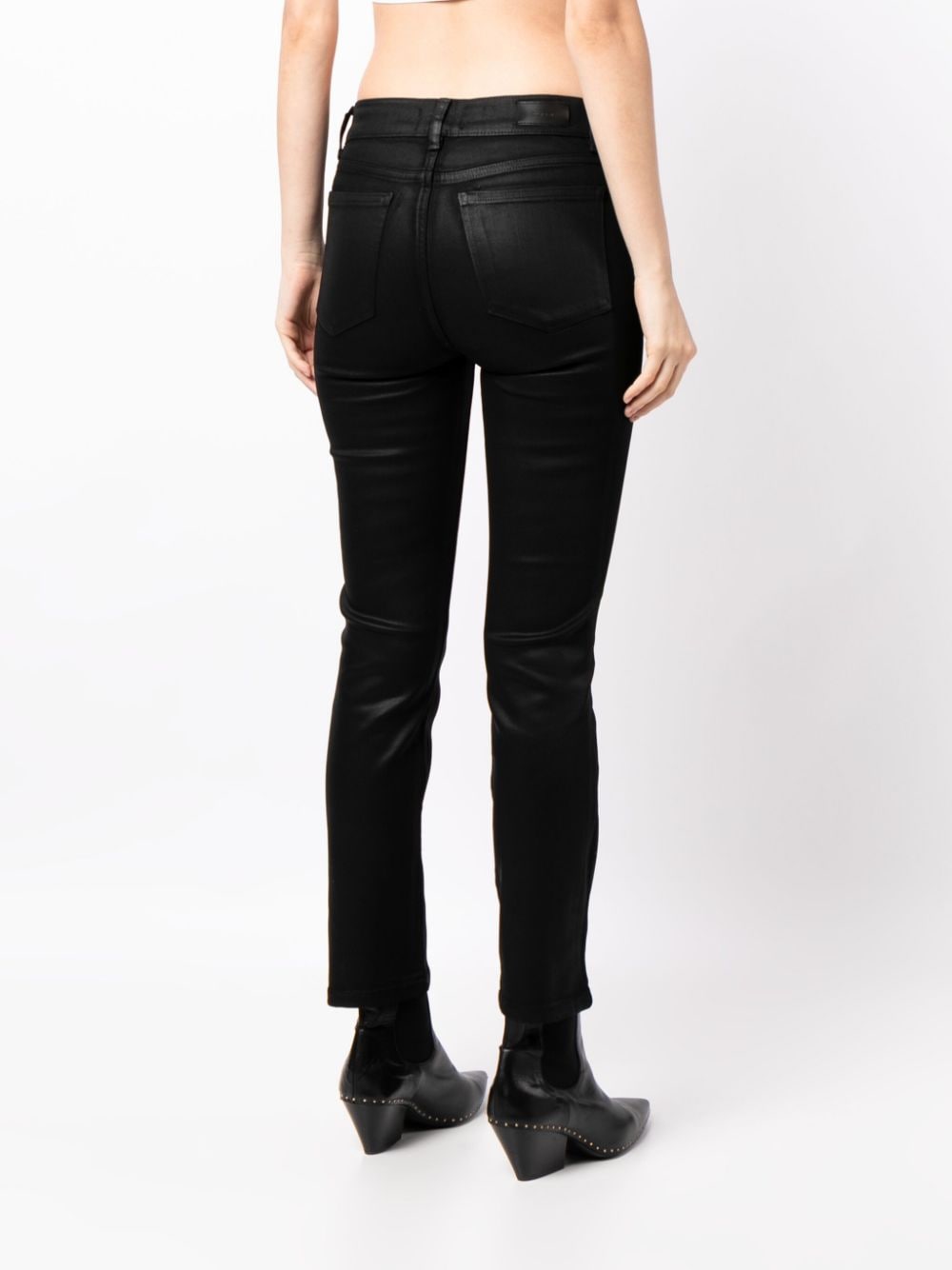 Shop Dl1961 Mira Mid-rise Skinny Jeans In Schwarz