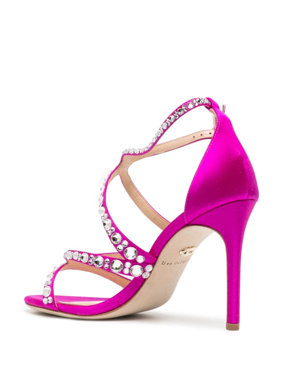 Shop Dee Ocleppo Fiji 90mm Crystal-embellished Sandals In Pink