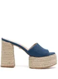 Dee Ocleppo Sunset 120mm platform denim espadrilles - Blue