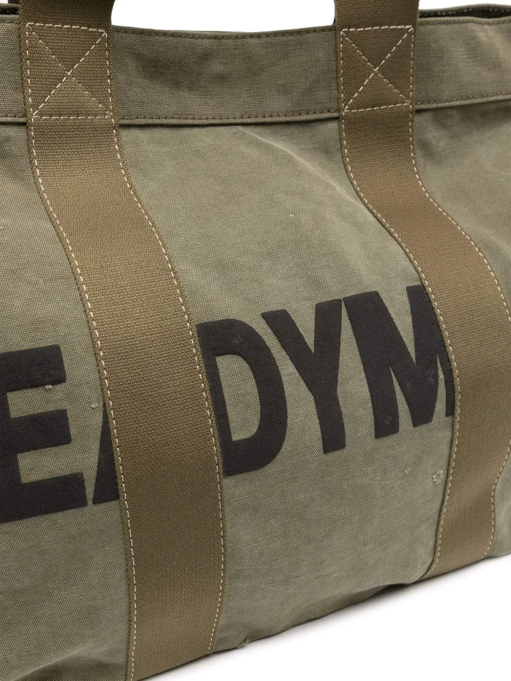 Readymade Logo-print Cotton-canvas Tote Abg In Green