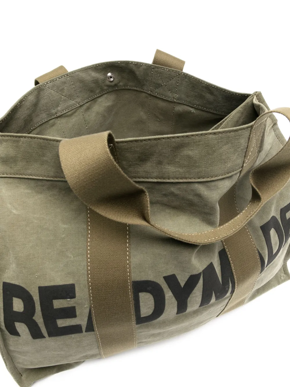 Readymade Logo-print Cotton-canvas Tote Abg In Green