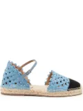 Aquazzura Sunburst crochet-knit espadrilles - Blue