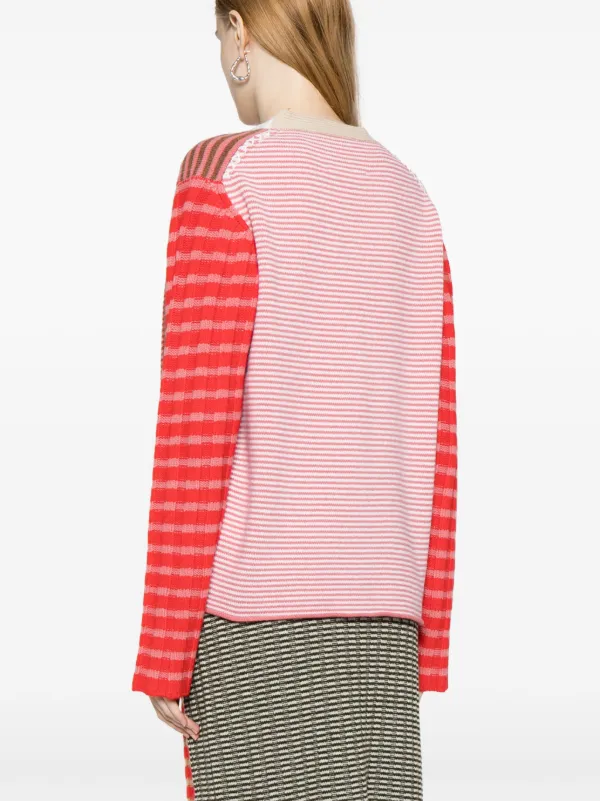 YANYAN KNITS ストライプ カーディガン | レッド | FARFETCH JP