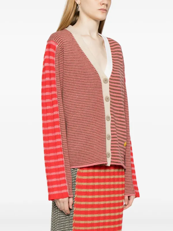 YANYAN KNITS ストライプ カーディガン | レッド | FARFETCH JP