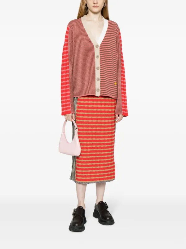 YANYAN KNITS ストライプ カーディガン | レッド | FARFETCH JP