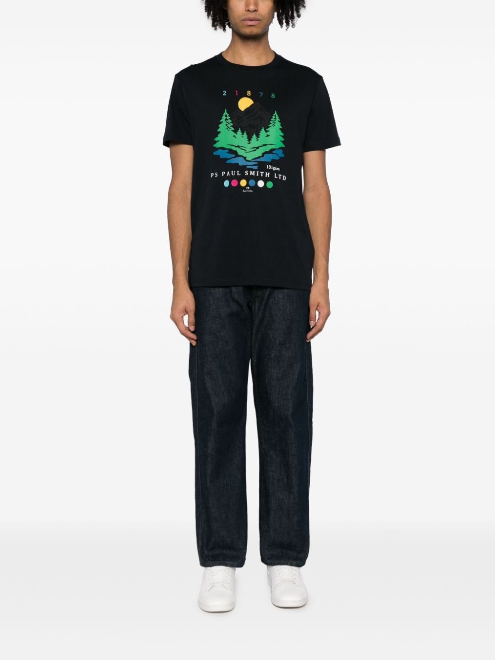 PS Paul Smith T-shirt met logoprint - Zwart