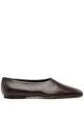 NEOUS Atlas square-toe leather pumps - Brown