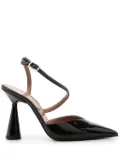 D'ACCORI 100mm pointed-toe leather sandals - Brown