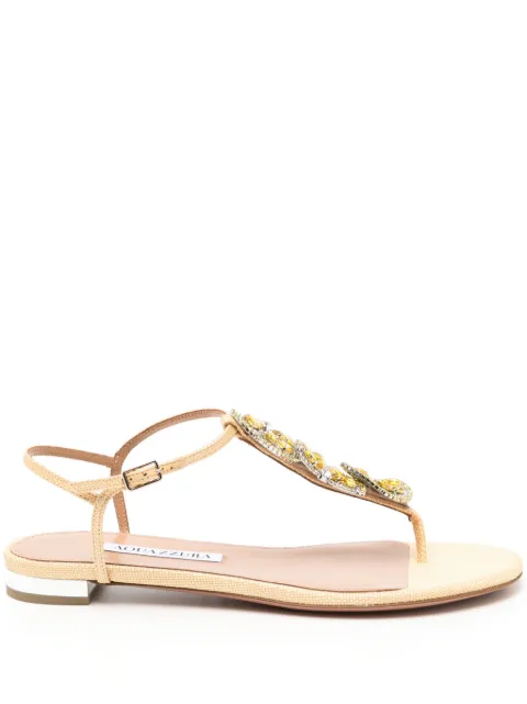 Aquazzura Gin Tonic crystal-embellished sandals