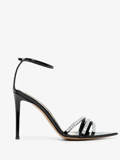 Alexandre Vauthier crystal-embellished 85mm leather sandals