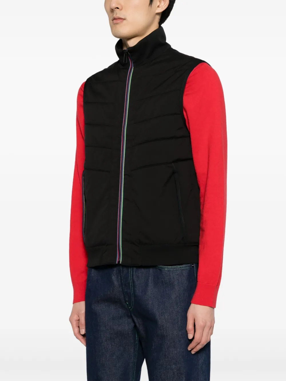 PS Paul Smith Mixed Media bodywarmer Zwart