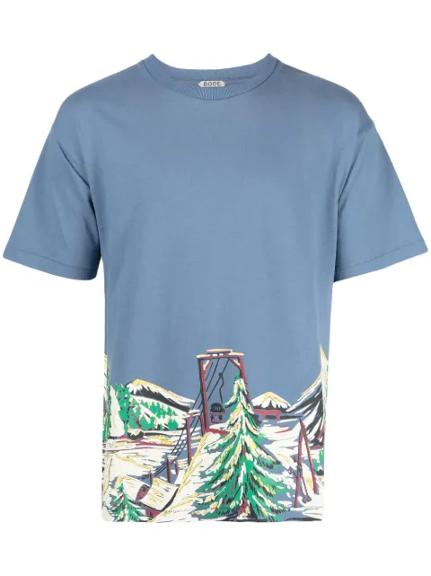 BODE Ski Lift cotton T-shirt