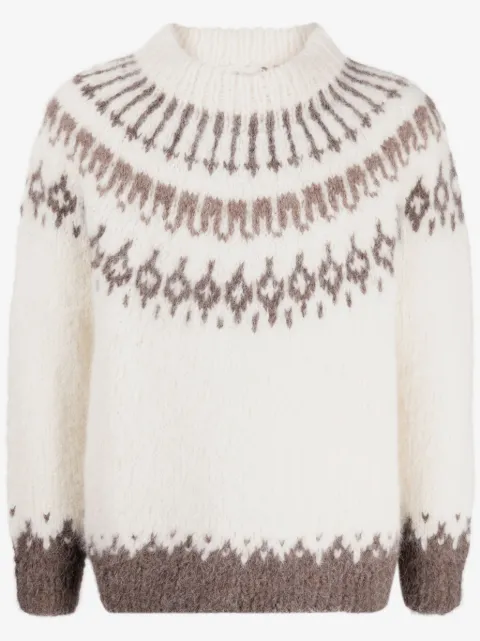 BODE patterned intarsia-knit jumper