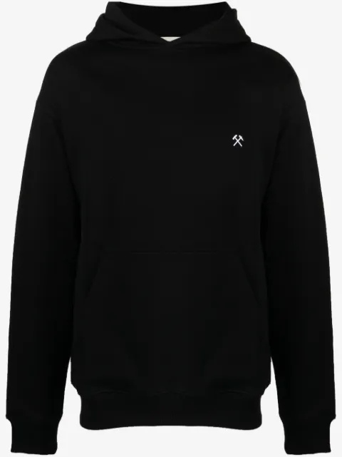 GmbH logo-embroidered organic cotton hoodie