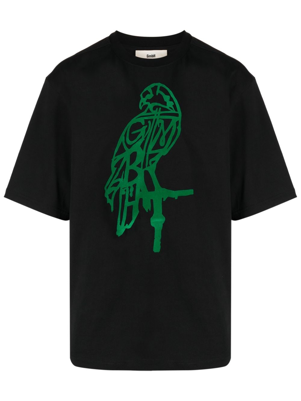 Gmbh Graphic-print Organic Cotton T-shirt In Black