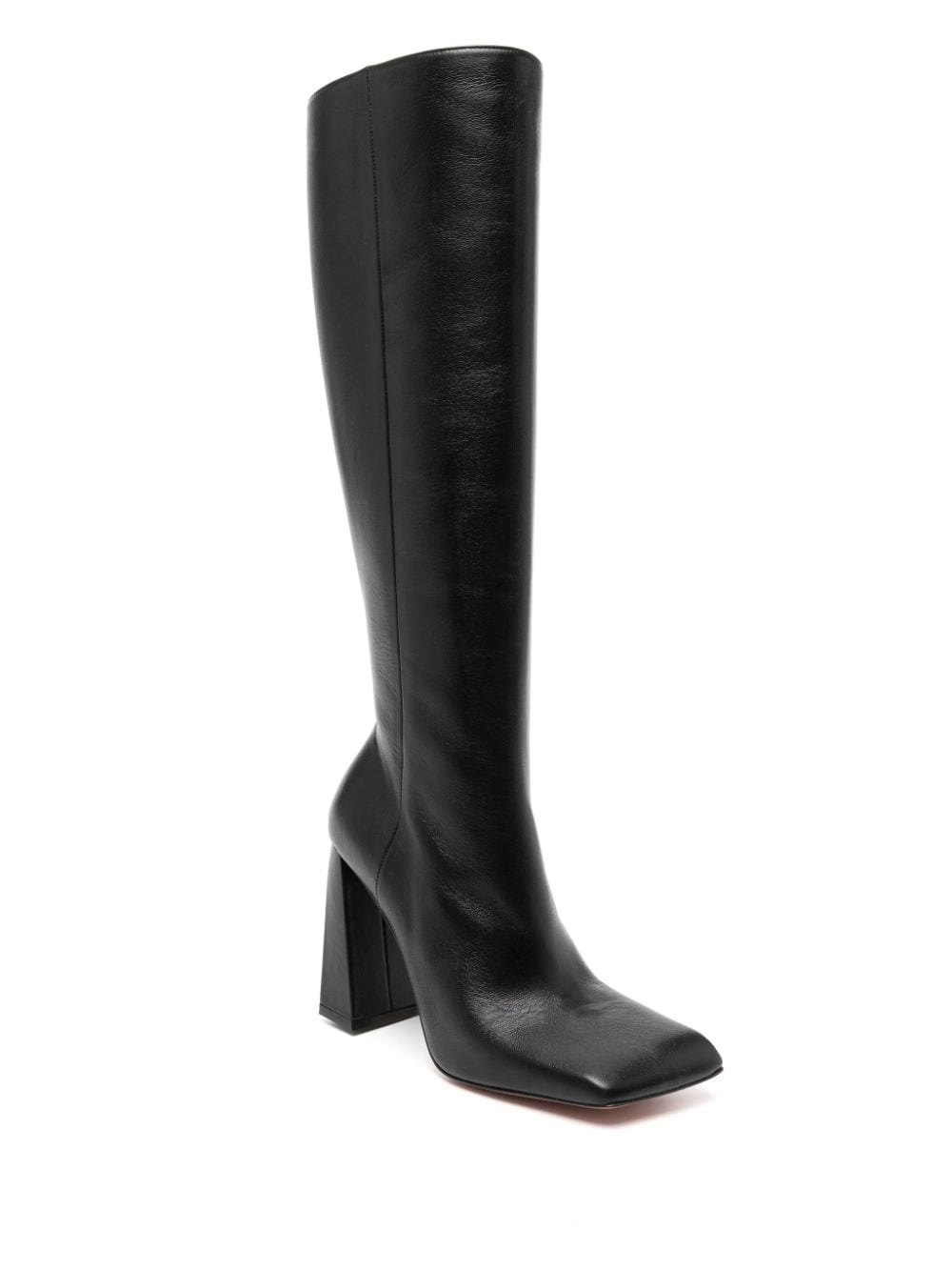 Shop Amina Muaddi Marine 95mm Knee-length Boots In Schwarz