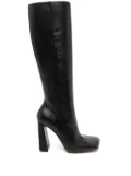 Amina Muaddi Marine 95mm knee-length boots - Black