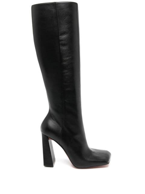 Amina Muaddi Marine 95mm knee-length boots Women