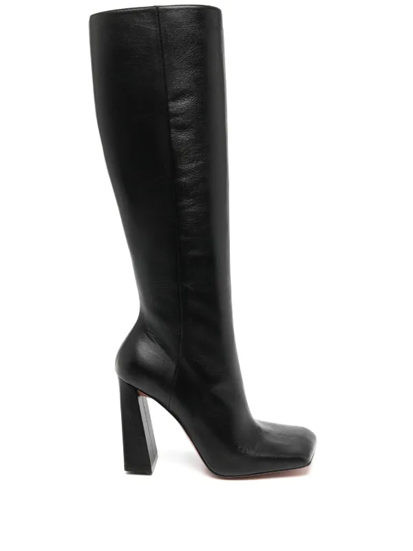 Amina Muaddi Marine 95mm Knee-length Boots in Black
