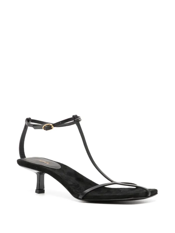サンダル・ミュール NEOUS Two-tone fabric and leather Octans sandals Black Gloas Sandals by NEOUS on Sale