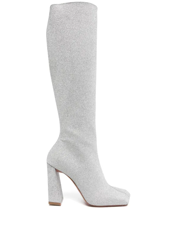 Sparkling knee hot sale high boots