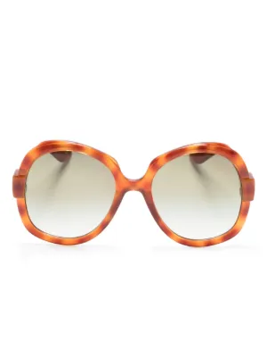 Gucci Eyewear トータスシェル キャットアイ サングラス | ブラウン