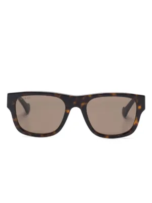 Gucci Eyewear トータスシェル サングラス | ブラウン | FARFETCH JP