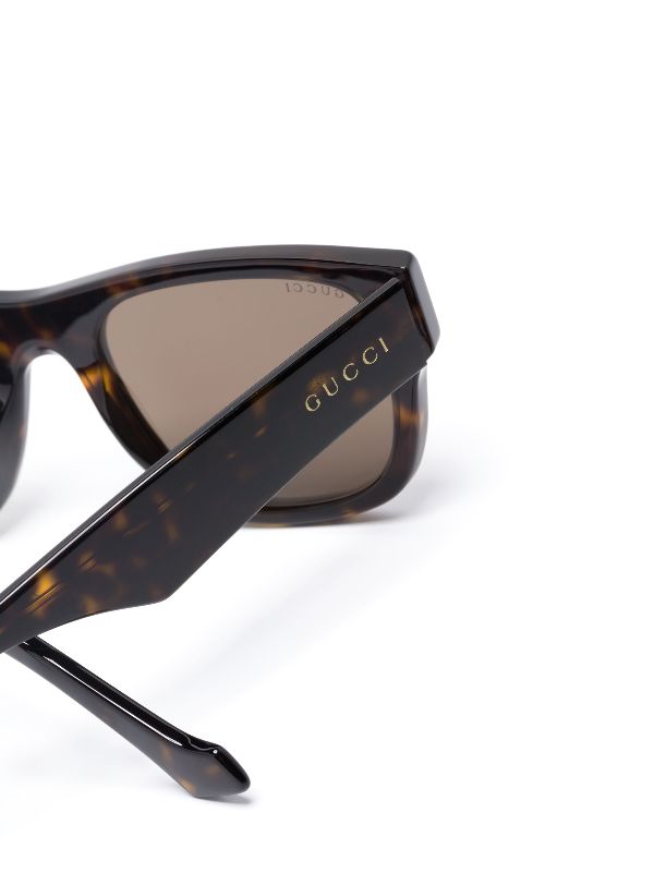 Gucci tortoiseshell sale square sunglasses