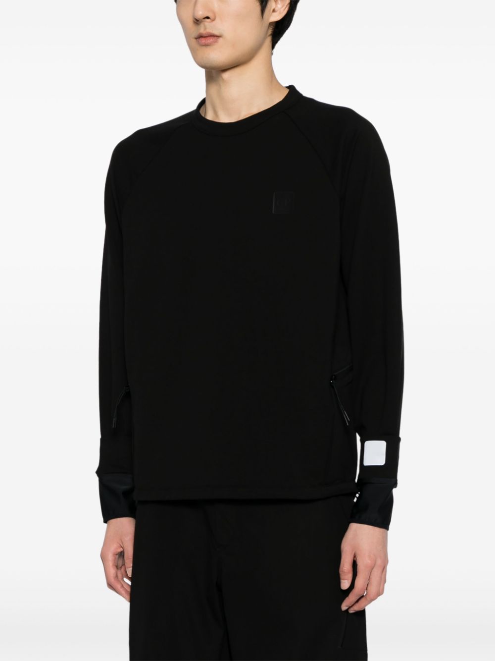 Shop C.p. Company Metropolis Series Crew-neck Sweatshirt In Black