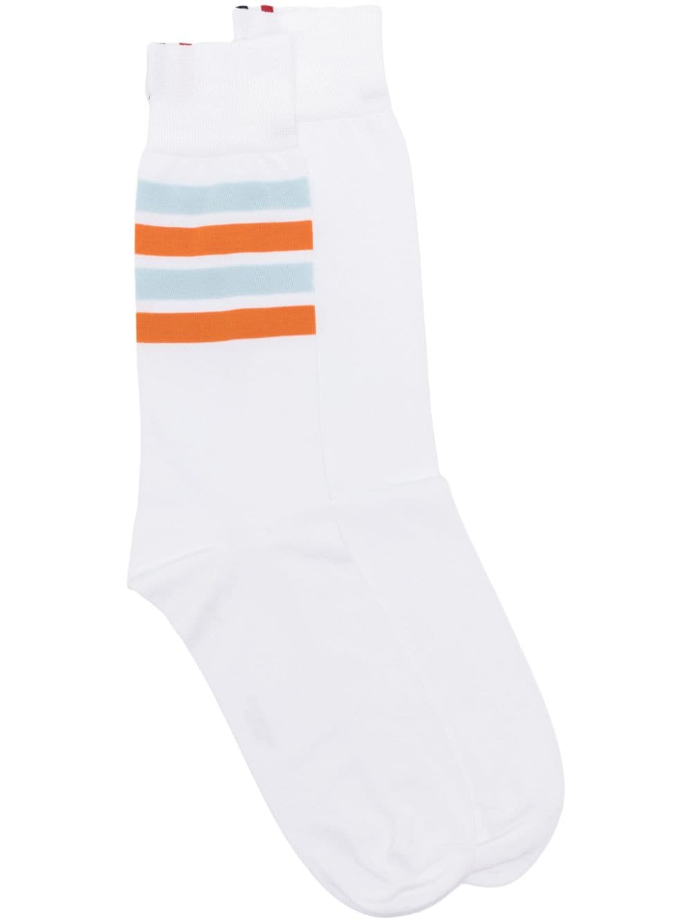 stripe-print cotton socks